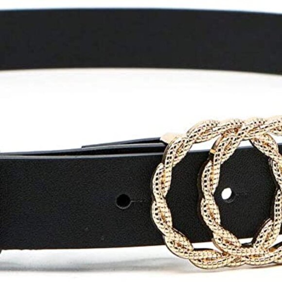 Skinny Waist Belts Women for Dresses Faux Leather main image 5